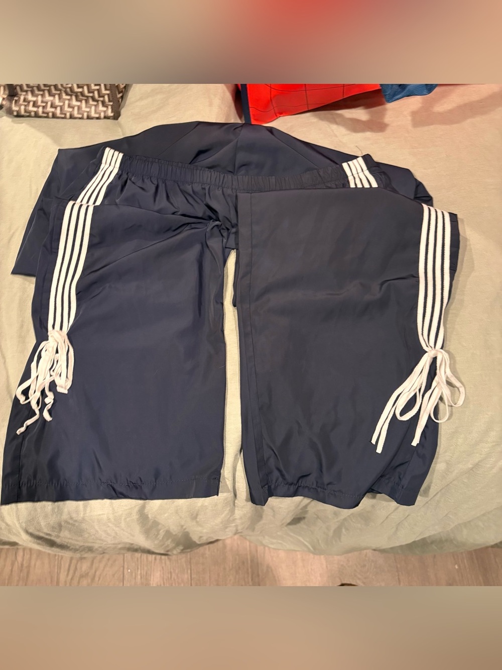 Edikted Remy Ribbon Track Pants in Navy - Picture 6 of 8